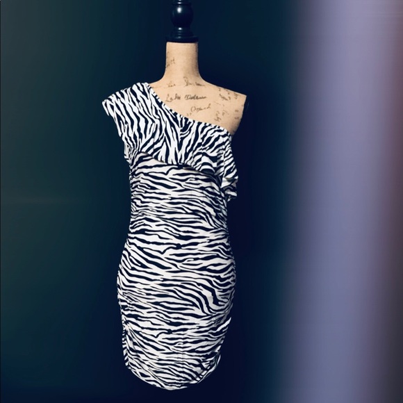 Black & White Zebra print dress - Picture 2 of 4